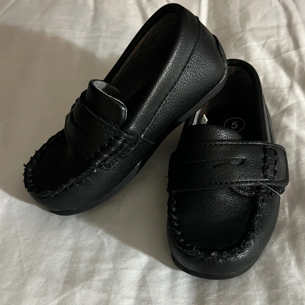 Cat & Jack Black Kids Slip-On Loafers
